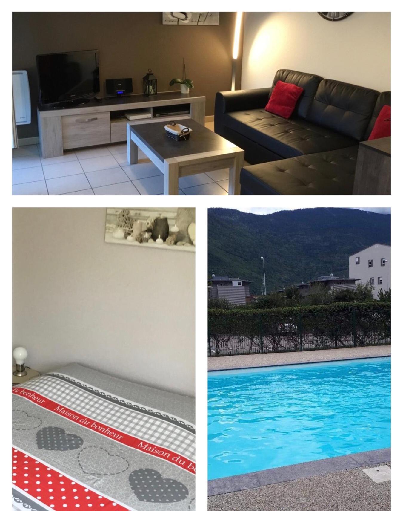 L Edelweiss Et Sa Piscine Lägenhet Albertville Exteriör bild